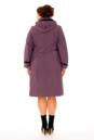 Женское пальто из текстиля с капюшоном, отделка норка 8010212-3