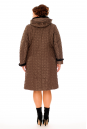 Женское пальто из текстиля с капюшоном, отделка норка 8010216-3