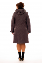 Женское пальто из текстиля с капюшоном, отделка норка 8010220-3