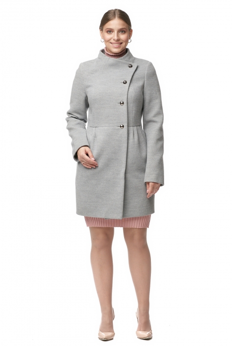 Женское пальто из текстиля с воротником 8012097