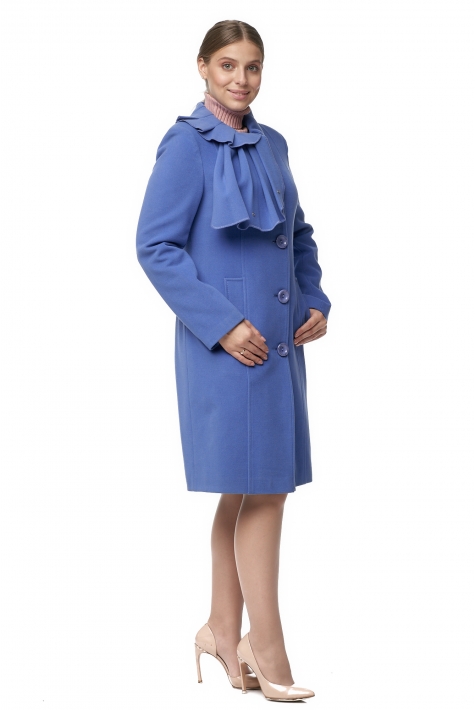 Женское пальто из текстиля с воротником 8012113