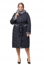Женское пальто из текстиля с капюшоном, отделка искусственный мех 8012388