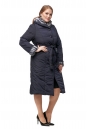 Женское пальто из текстиля с капюшоном, отделка искусственный мех 8012388-2