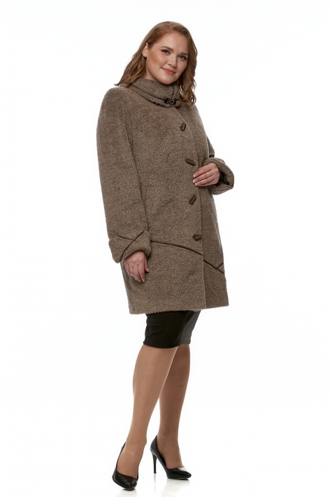 Женское пальто из текстиля с воротником 8017986
