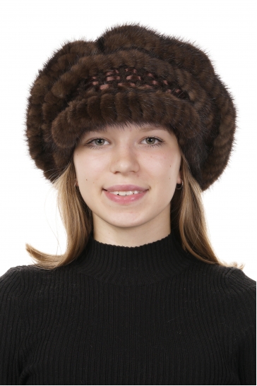 Шапка женская из норки