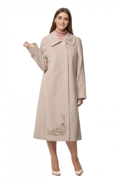 Женское пальто из текстиля с воротником 8019747
