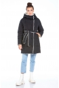 Женское пальто из текстиля с капюшоном, отделка искусственный мех 8022715-2