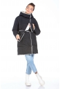 Женское пальто из текстиля с капюшоном, отделка искусственный мех 8022715-4