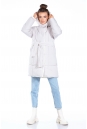 Женское пальто из текстиля с капюшоном, отделка искусственный мех 8022717-6