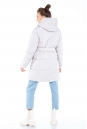 Женское пальто из текстиля с капюшоном, отделка искусственный мех 8022717-10