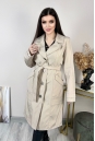 Женское пальто из текстиля с воротником 8023972
