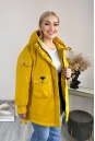 Женское пальто из текстиля с капюшоном 8024101